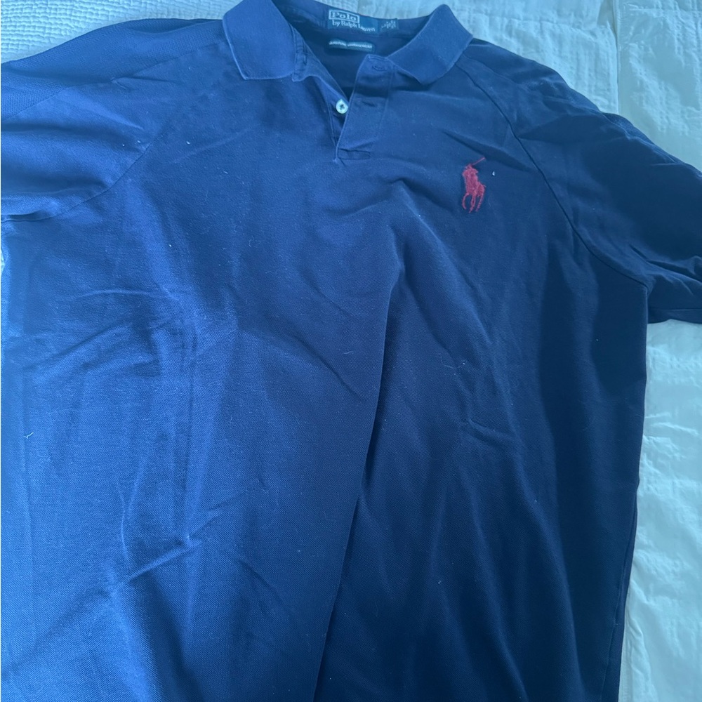Polo by Ralph Lauren Men's Navy Blue Polo Tennis Shirt